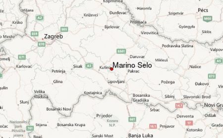 Марино Село на карти Западне Славоније