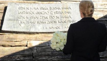 Kolinda Grabar-Kitarovic in Jasenovac