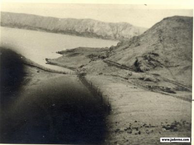 Exhumations and burning of exhumated bodies in the camp of Slana on the island of Pag in Croatia. Italian photo from September 1941. Jewish museum in Belgrade.