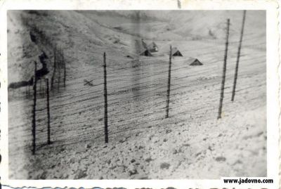 Exhumations and burning of exhumated bodies in the camp of Slana on the island of Pag in Croatia. Italian photo from September 1941. Jewish museum in Belgrade.