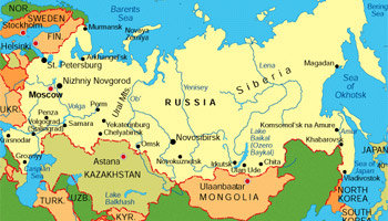 Карта Русије