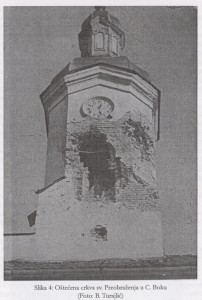 Слика 3: Оштећена црква Св.Преображења у Црквеном Боку (Фото: Б. Турајлић)