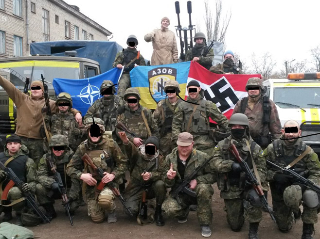 Припадници украјинске доборвољачке јединице Азов (фото: ukraineatwar.blogspot.com)