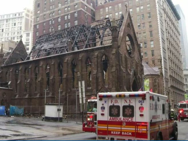 Пожар на цркци Светог Саве у ЊујоркуФото: AP
