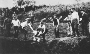Originalan snimak bacanja u jamu načinjen krajem jula ili početkom avgusta 1941. wikipedia.org