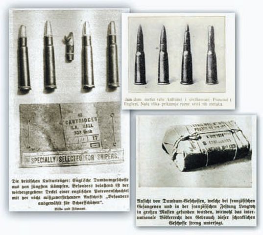 Isečci iz austro-ugarske štampe: propagandni materijal o upotrebi dum-dum metaka od strane Francuza i Britanaca