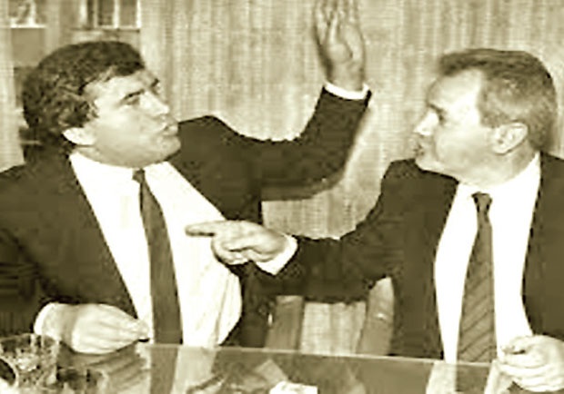 Azem Vlasi i Slobodan Milošević