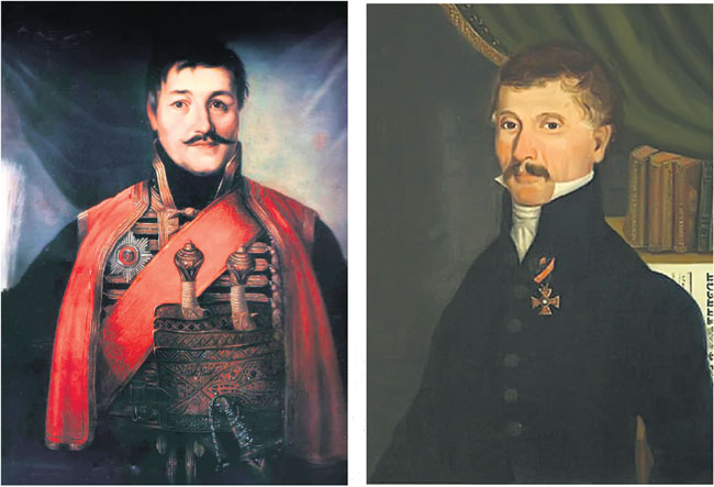 Karađorđe Petrović, vožd Prvog srpskog ustanka i Dimitrije Davidović, tvorac prvog ustava (Fotografije Vikipedija)