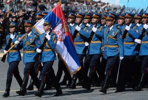 Srpska garda na paradi u Moskvi
