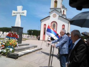  Ministar rada i boračko-invalidske zaštite Milenko Savanović prisustvuje obilježavanju Dana odbrane Sarajevsko-romanijske regije u proteklom odbrambeno-otadžbinskom ratu na Vojničkom spomen-groblju "Mali zejtinlik" na Sokocu