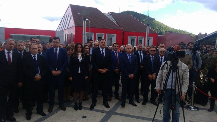 Predsjednik Republike Srpske Milorad Dodik na obilježavanja 22 godine od stradanja Srba u zapadnoj Krajini, u Mrkonjić Gradu.